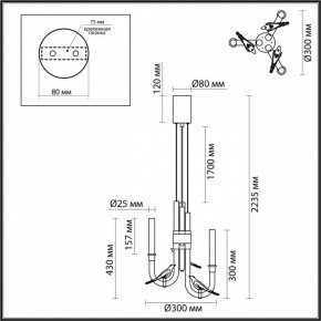 Подвесная люстра Odeon Light Lark 5431/6L в Когалыме - kogalym.ok-mebel.com | фото 5