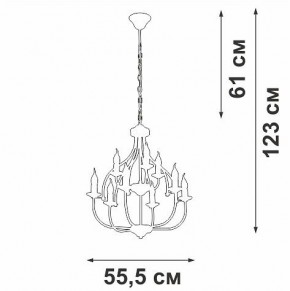 Подвесная люстра Vitaluce V1863 V1863-8/9 в Когалыме - kogalym.ok-mebel.com | фото 3