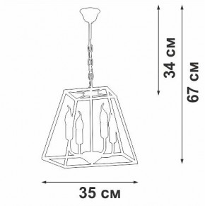 Подвесная люстра Vitaluce V4237 V4237-0/4 в Когалыме - kogalym.ok-mebel.com | фото 3
