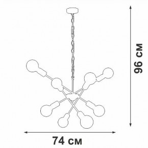 Подвесная люстра Vitaluce V4750 V4750-1/8 в Когалыме - kogalym.ok-mebel.com | фото 2