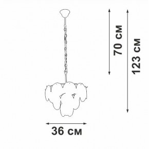 Подвесная люстра Vitaluce V5888 V5888-8/7 в Когалыме - kogalym.ok-mebel.com | фото 3