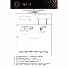 Подвесной светильник Aployt Rezeda APL.788.03.06 в Когалыме - kogalym.ok-mebel.com | фото 2