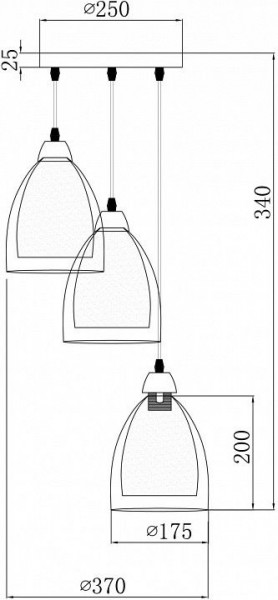 Подвесной светильник Freya Astery FR5375PL-03CH1 в Когалыме - kogalym.ok-mebel.com | фото 2