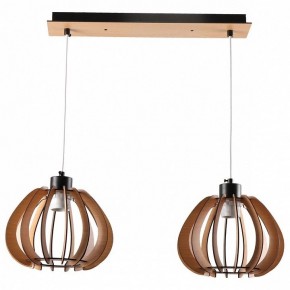 Подвесной светильник Imex MD.9012 MD.9012-2-P-BK+WOOD в Когалыме - kogalym.ok-mebel.com | фото