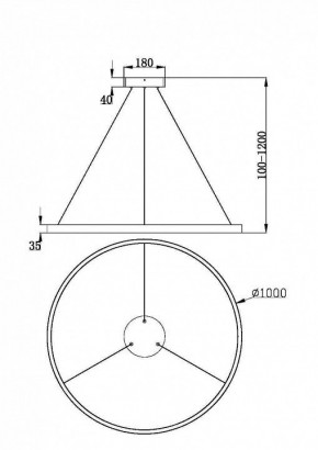 Подвесной светильник Maytoni Rim MOD058PL-L54BK в Когалыме - kogalym.ok-mebel.com | фото 4