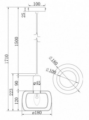 Подвесной светильник Maytoni Vision MOD411PL-01G в Когалыме - kogalym.ok-mebel.com | фото 7