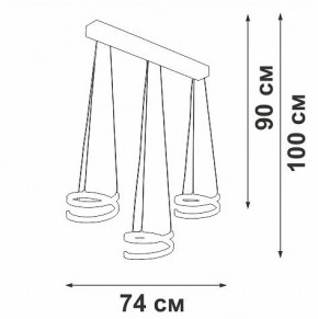 Подвесной светильник Vitaluce V3047 V3047-0/3S в Когалыме - kogalym.ok-mebel.com | фото 4