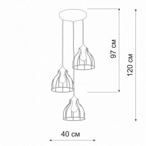 Подвесной светильник Vitaluce V3102 V3102-1/3S в Когалыме - kogalym.ok-mebel.com | фото 2