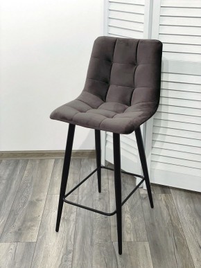 Полубарный стул CHILLI-QB графит #14, велюр / черный каркас (H=66cm) М-City в Когалыме - kogalym.ok-mebel.com | фото 2