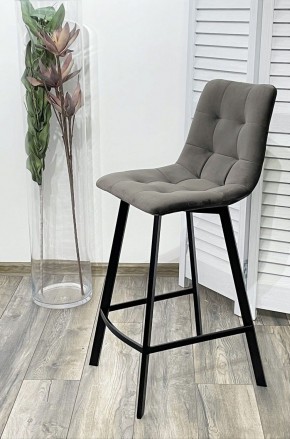 Полубарный стул CHILLI-QB SQUARE графит #14, велюр / черный каркас (H=66cm) М-City в Когалыме - kogalym.ok-mebel.com | фото 2
