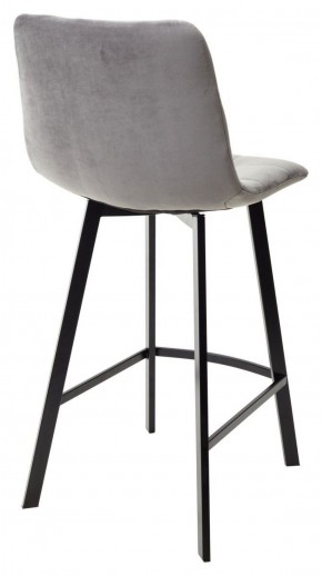 Полубарный стул CHILLI-QB SQUARE светло-серый #26, велюр / черный каркас (H=66cm) М-City в Когалыме - kogalym.ok-mebel.com | фото 4