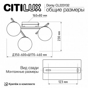 Потолочная люстра Citilux Dorsy CL223132 в Когалыме - kogalym.ok-mebel.com | фото 12