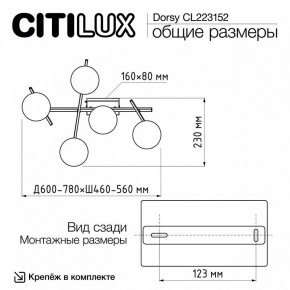 Потолочная люстра Citilux Dorsy CL223152 в Когалыме - kogalym.ok-mebel.com | фото 10