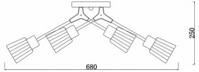 Потолочная люстра Escada Felicia 1137/6P в Когалыме - kogalym.ok-mebel.com | фото 3