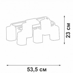 Потолочная люстра Vitaluce V3092 V3092-1/6PL в Когалыме - kogalym.ok-mebel.com | фото 4