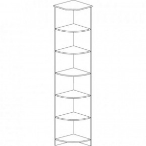 Шкаф угловой открытый №618 "Инна" Денвер темный в Когалыме - kogalym.ok-mebel.com | фото 2