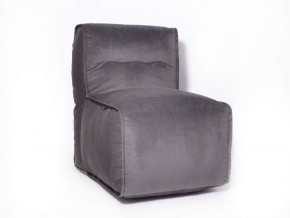Прямое модульное бескаркасное кресло Комфорт (Графит велюр) в Когалыме - kogalym.ok-mebel.com | фото