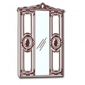 Шкаф 3-х дверный с зеркалами (01.143) Роза (беж) в Когалыме - kogalym.ok-mebel.com | фото