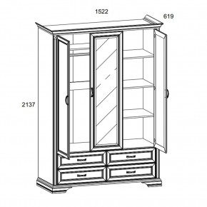 Шкаф 3D4S Z, MONAKO, цвет Сосна винтаж в Когалыме - kogalym.ok-mebel.com | фото