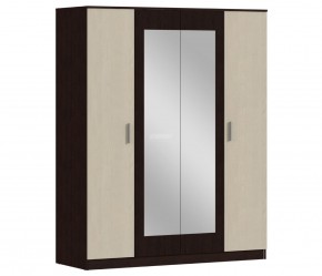 Шкаф 4х дверный с зеркалами Уют СБ-2750/1.Н (Венге/Паллада) в Когалыме - kogalym.ok-mebel.com | фото