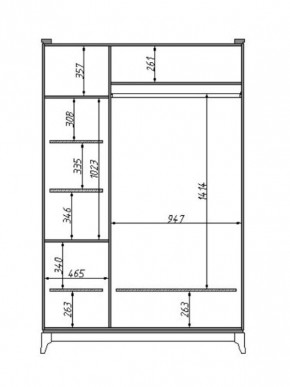 Шкаф для одежды Сабрина (ММ-302-01/03) с зеркалом в Когалыме - kogalym.ok-mebel.com | фото 2