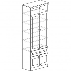 Шкаф для посуды №612 Инна Денвер темный в Когалыме - kogalym.ok-mebel.com | фото 3