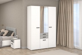Шкаф Ева (Белый текстурный/Бетонный камень) в Когалыме - kogalym.ok-mebel.com | фото