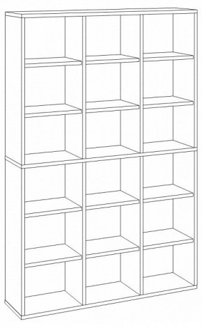 Шкаф книжный Домино СУ(ш3в2)+6ФГ в Когалыме - kogalym.ok-mebel.com | фото 2