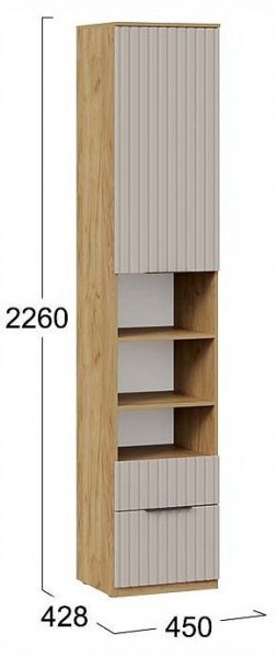 Шкаф комбинированный Хилтон Исп. 2 в Когалыме - kogalym.ok-mebel.com | фото 4