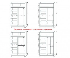 Шкаф-купе 1400 серии SOFT D1+D3+B2+PL1 (2 ящика+1штанга) профиль «Графит» в Когалыме - kogalym.ok-mebel.com | фото 7