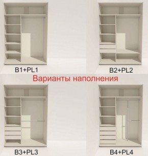 Шкаф-купе 1400 серии SOFT D6+D4+B2+PL2 (2 ящика+1штанга+1 полка) профиль «Капучино» в Когалыме - kogalym.ok-mebel.com | фото 7