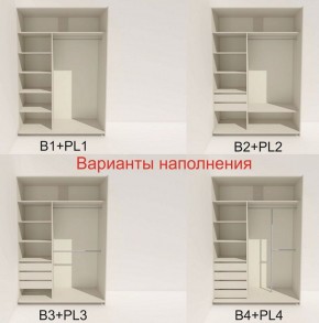 Шкаф-купе 1400 серии SOFT D8+D2+B2+PL4 (2 ящика+F обр.штанга) профиль «Графит» в Когалыме - kogalym.ok-mebel.com | фото 6