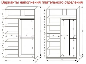 Шкаф-купе 1400 серии SOFT D8+D2+B2+PL4 (2 ящика+F обр.штанга) профиль «Графит» в Когалыме - kogalym.ok-mebel.com | фото 7