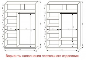 Шкаф-купе 1600 серии SOFT D1+D3+B2+PL1 (2 ящика+1штанга) профиль «Графит» в Когалыме - kogalym.ok-mebel.com | фото 6