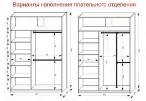 Шкаф-купе 1600 серии SOFT D1+D3+B2+PL1 (2 ящика+1штанга) профиль «Графит» в Когалыме - kogalym.ok-mebel.com | фото 7