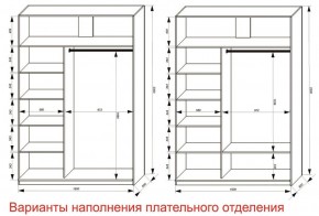 Шкаф-купе 1600 серии SOFT D6+D4+B2+PL2 (2 ящика+1штанга+1 полка) профиль «Капучино» в Когалыме - kogalym.ok-mebel.com | фото 8