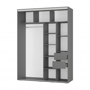 Шкаф-купе Крафт-6 1.6 м ШКК-06 (графит) в Когалыме - kogalym.ok-mebel.com | фото 2