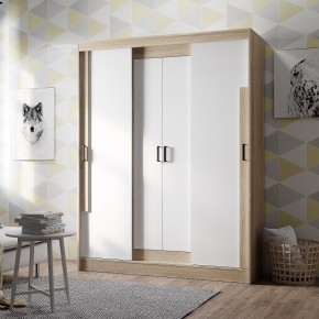Шкаф-купе Смарт ШКК-06 (дуб сонома/белый) в Когалыме - kogalym.ok-mebel.com | фото