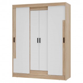 Шкаф-купе Смарт ШКК-06 (дуб сонома/белый) в Когалыме - kogalym.ok-mebel.com | фото 2