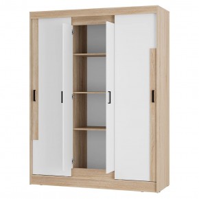 Шкаф-купе Смарт ШКК-06 (дуб сонома/белый) в Когалыме - kogalym.ok-mebel.com | фото 3