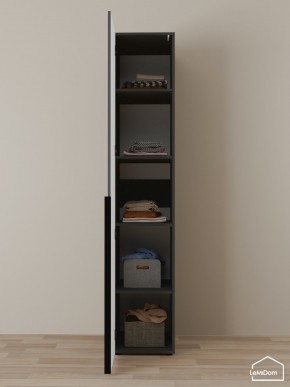 Шкаф Linnea MHR-1-2 2050х400х510 (Графит-М 11.1.25) в Когалыме - kogalym.ok-mebel.com | фото 4