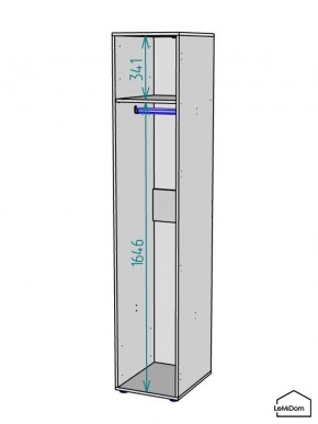 Шкаф Linnea MHR-1 2050х400х510 (ДВ-М 11.1.25) в Когалыме - kogalym.ok-mebel.com | фото 3