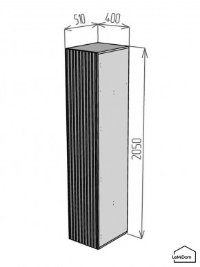 Шкаф Linnea MHR-1-3 2050х400х510 (ДВ-М 11.1.25) в Когалыме - kogalym.ok-mebel.com | фото 2