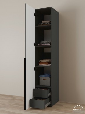 Шкаф Linnea MHR-1-4 2050х400х510 (Графит-М 11.1.25) в Когалыме - kogalym.ok-mebel.com | фото 6