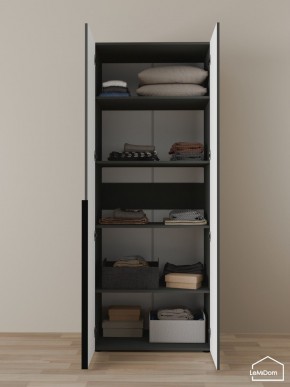Шкаф Linnea MHR-2-2 2050х800х510 (Графит-М 11.1.25) в Когалыме - kogalym.ok-mebel.com | фото 4