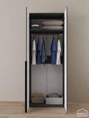 Шкаф Linnea MHR-2 2050х800х510 (Графит-М 11.1.25) в Когалыме - kogalym.ok-mebel.com | фото 4