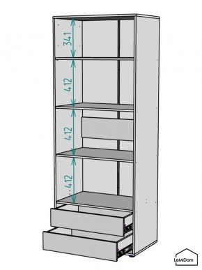Шкаф Linnea MHR-2-4 2050х800х510 (ДВ-М 11.1.25) в Когалыме - kogalym.ok-mebel.com | фото 3