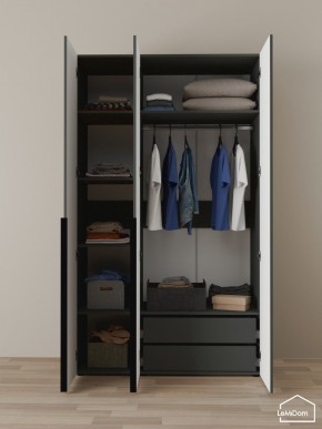 Шкаф Linnea MHR-3-2 2050х1200х510 (Графит-М 11.1.25) в Когалыме - kogalym.ok-mebel.com | фото 5