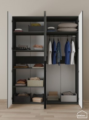 Шкаф Linnea MHR-4-1 2050х1600х510 (Графит-М 11.1.25) в Когалыме - kogalym.ok-mebel.com | фото 4