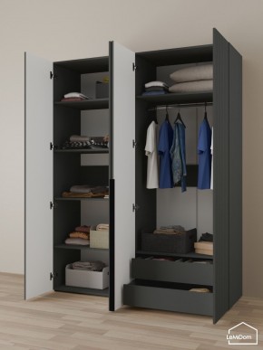 Шкаф Linnea MHR-4-2 2050х1600х510 (Графит-М 11.1.25) в Когалыме - kogalym.ok-mebel.com | фото 5